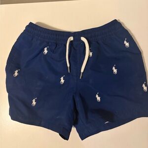 Polo Ralph Lauren Navy Swim Trunks with White Accents